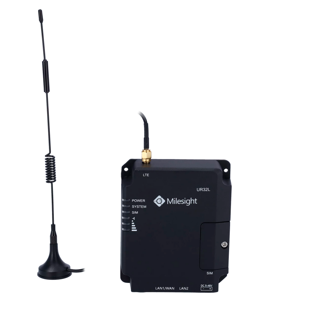 Milesight UR32L Industrial 4G LTE Router with 2× PoE Ports