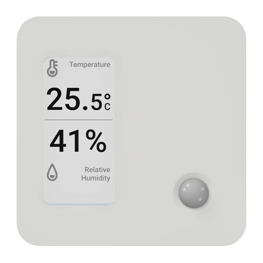 Elsys ERS Display LoRaWAN room sensor with e-paper display, front view