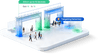 Milesight VS125 multi-device stitching at a wide entrance, in-context illustration