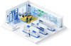 Milesight VS125 people counter in a retail store, in-context illustration