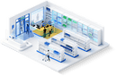 Milesight VS125 people counter in a retail store, in-context illustration