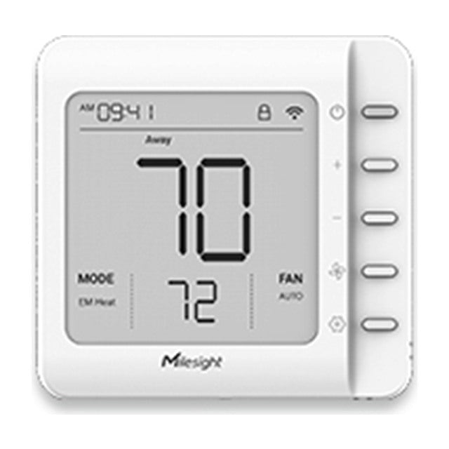 Milesight WT201 LoRaWAN smart HVAC thermostat