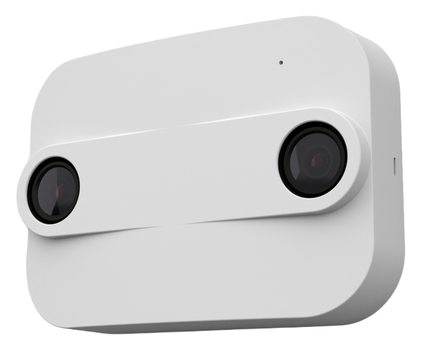 Xovis PC2SE 3D people counting sensor, angled view
