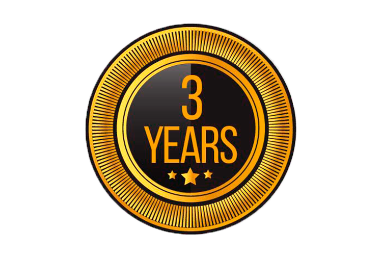 3 years warranty graphic