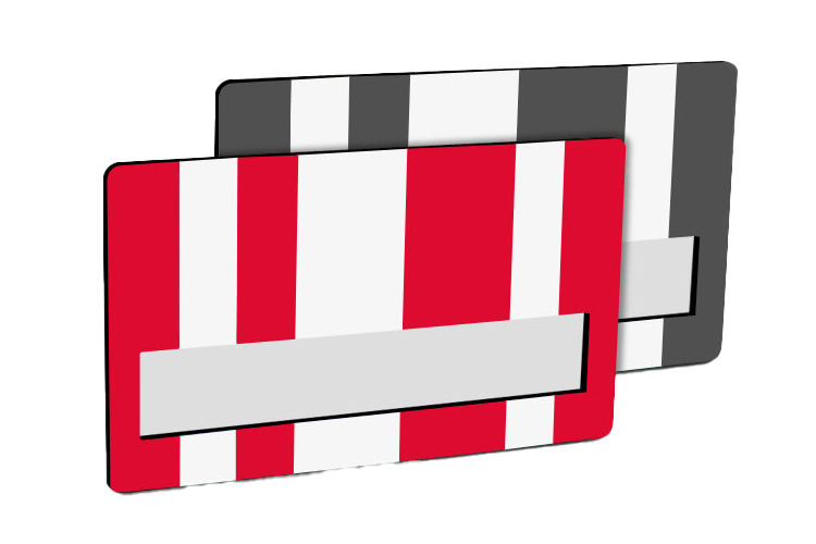 Staff Exclusion Name Tag Red Pattern